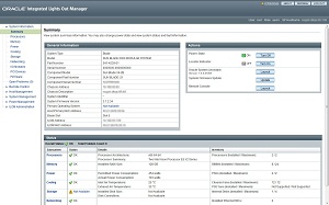 image:Página principal del SP de Oracle ILOM
