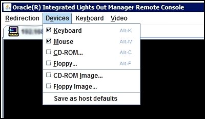 image:「Devices」メニューを示すスクリーンショット。