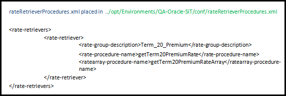 Rate Retriever XML
