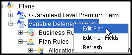 Edit Plan Right-Click Menu