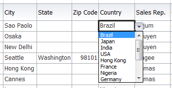 Table Component Column Displaying a List of Values