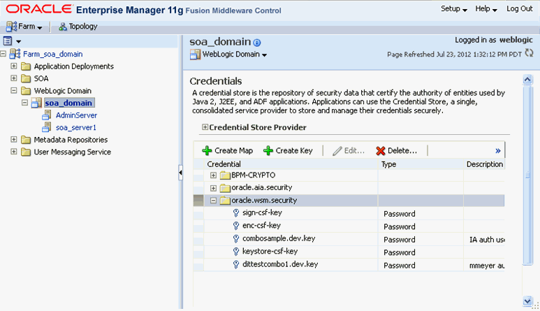 Credential Store Provider