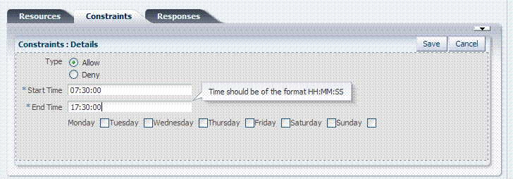 Temporal Constraint Class