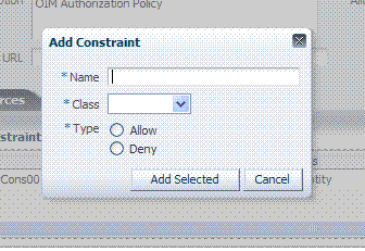 Add Constraint Window