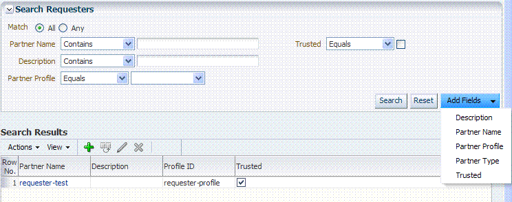 Partner Search Controls