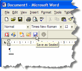 Save As Sealed icon available