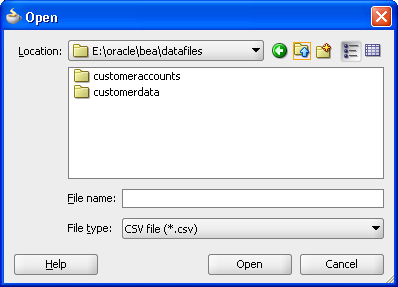 外部ファイルからのプレースホルダ・サンプル・データのインポート