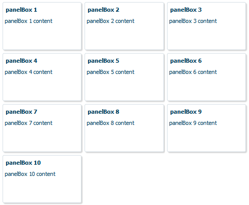 panelDashboardによりpanelBoxesを配置