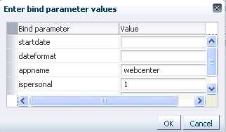 WebCenter Portalの「SQLデータ・コントロールの作成」ダイアログ