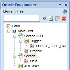 Element Tree pane