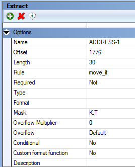 Extract options