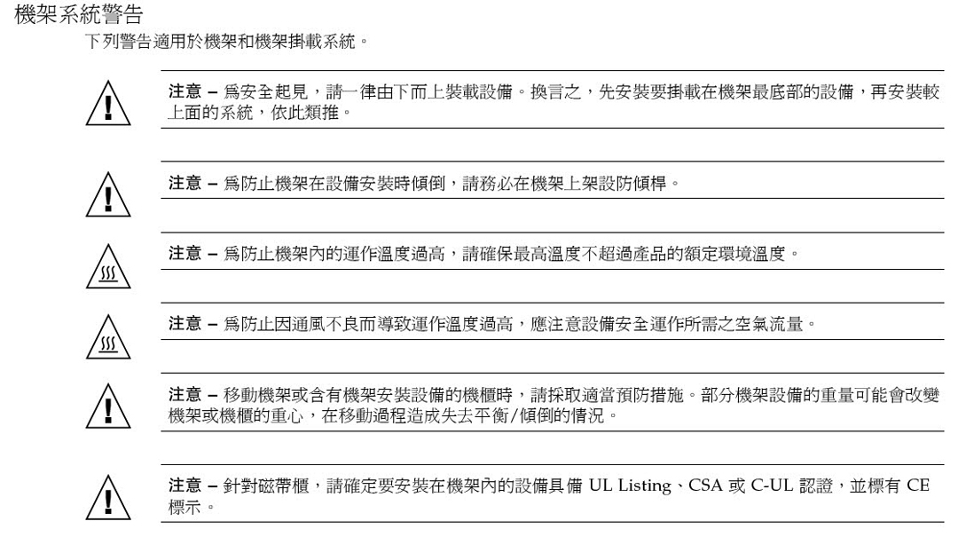 Graphic 9 showing Traditional Chinese translation of the Safety Agency Compliance Statements.