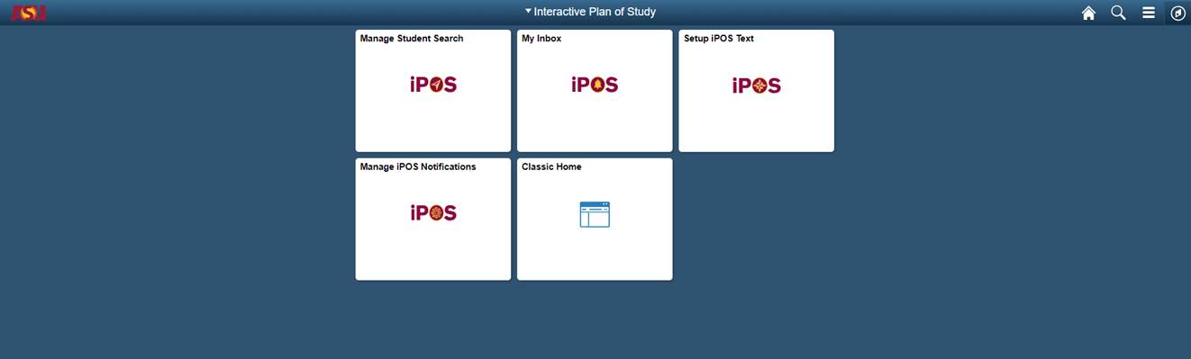 iPOS Interactive Plan of Study homepage
