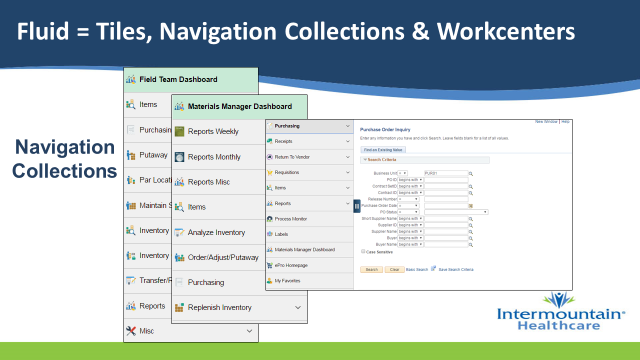 Fluid = tiles, navigation collections and WorkCenters - navigation collection examples