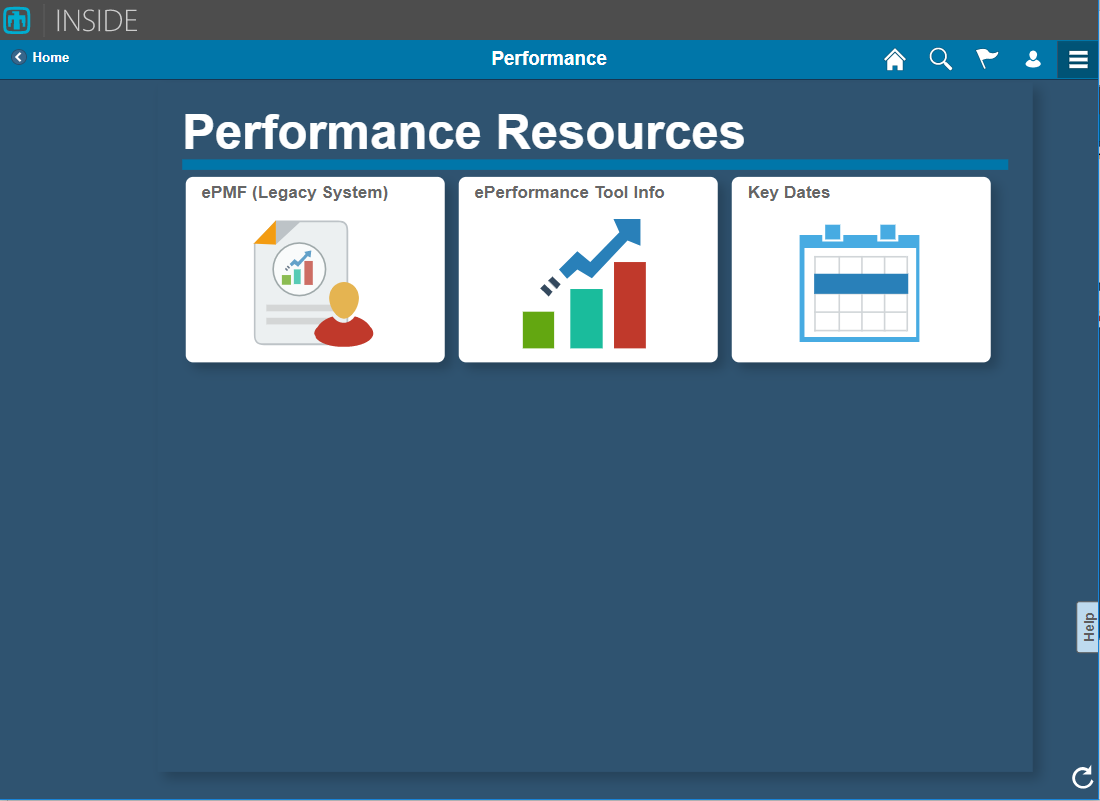 Performance Resources homepage