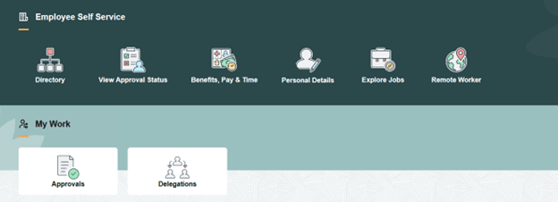 Employee Self Service Page