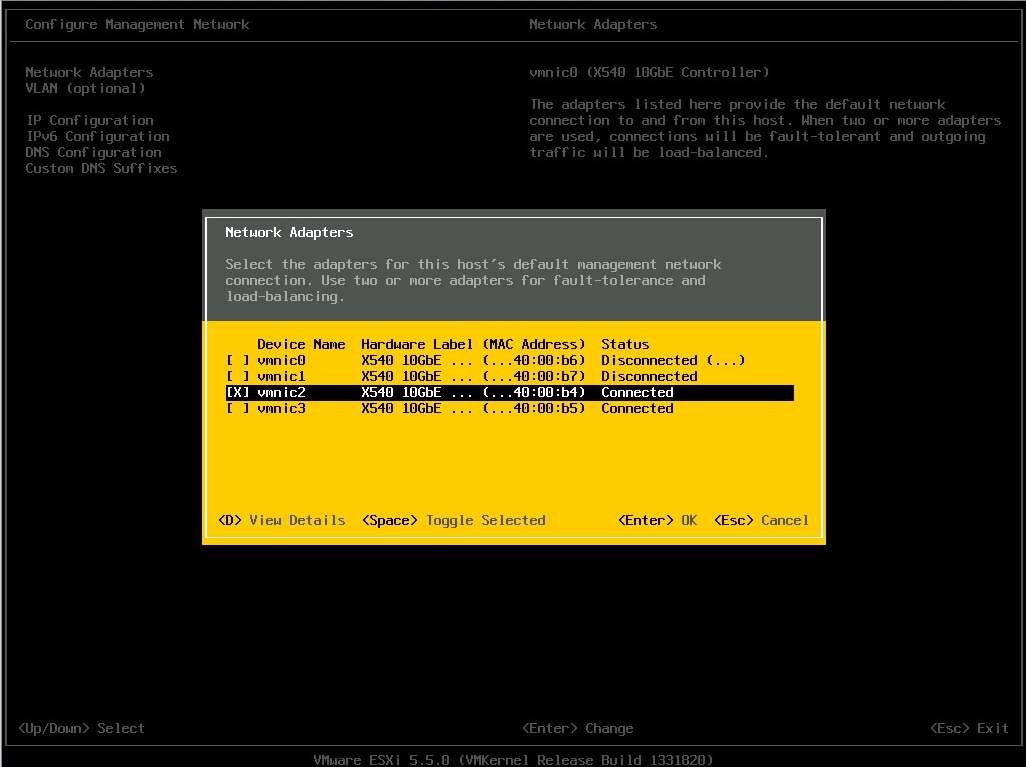 image:Figure of the Network Adapters popup window