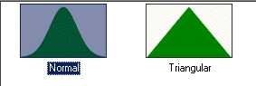 This graphic displays the thumbnail versions of the Normal and Triangular icons.
