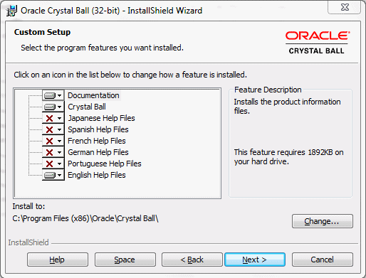用于选择帮助语言的自定义安装对话框