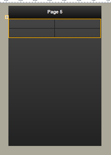 2 X 2 frame inserted to design area