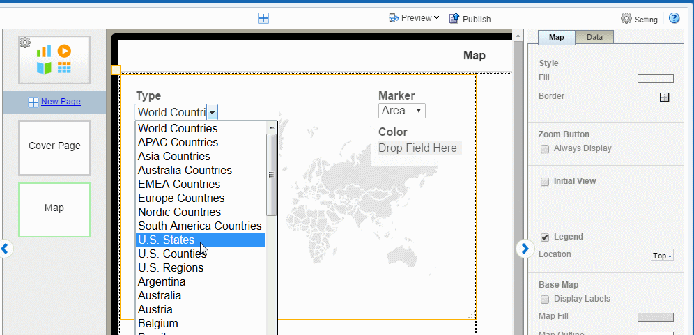 Selecting the Map Type