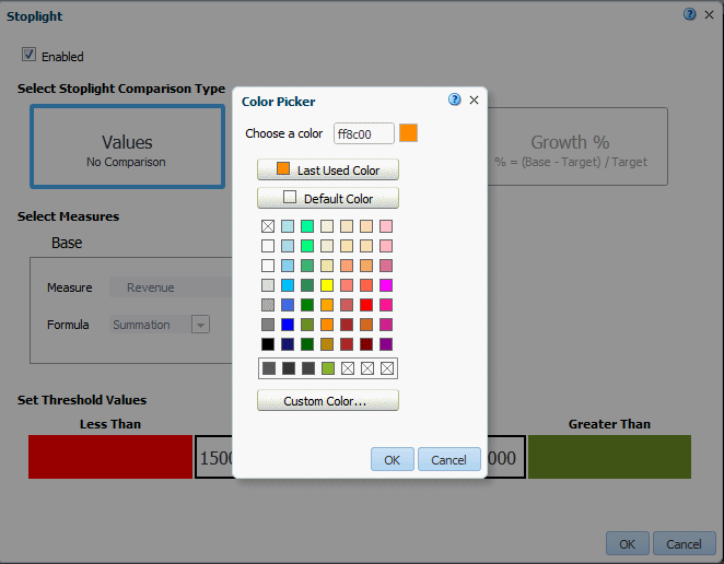 Changing the default color