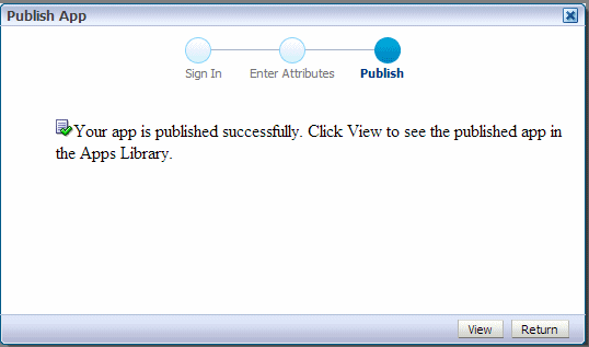 Validation Dialog that App is published