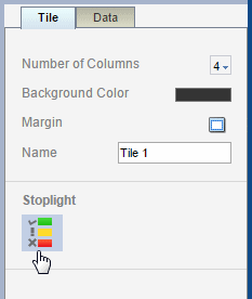 Selecting the Stoplight command from the Tile toolbar