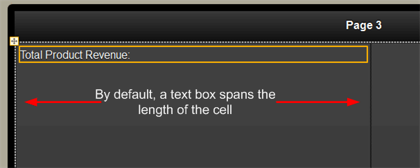 Default text span