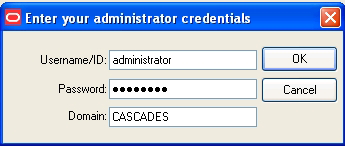 Enter administrative credentials