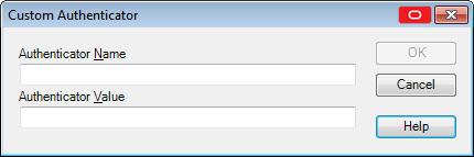 Add Custom Authenticator dialog