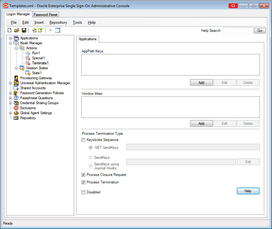 Creating a Terminate List