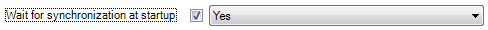 Wait for Synchronization at Startup