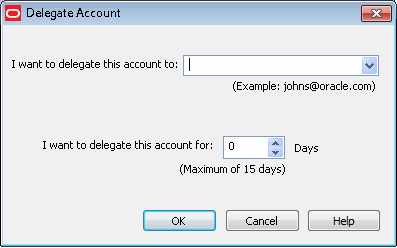 Delegating an account to another user