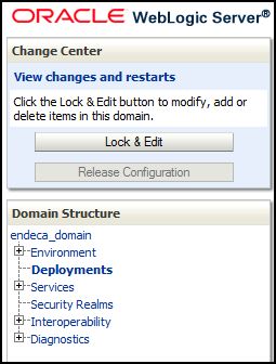 WebLogic Serverのendeca_domainのドメイン構造リスト