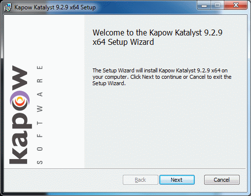 Screenshot of the Welcome screen with the Next button enabled
