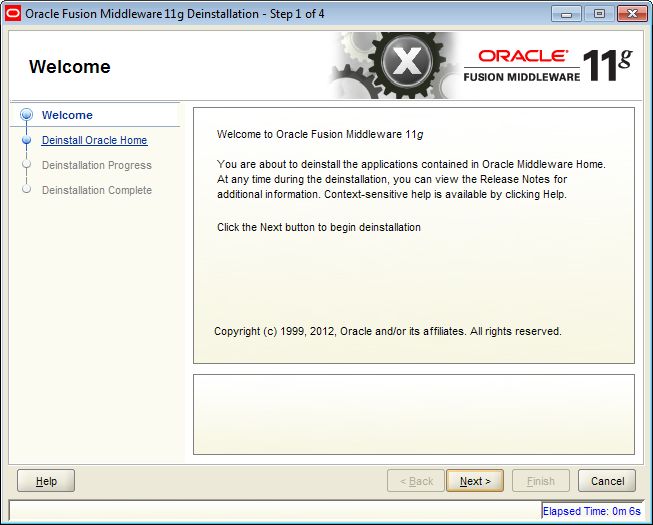 Oracle Endeca Serverのアンインストール