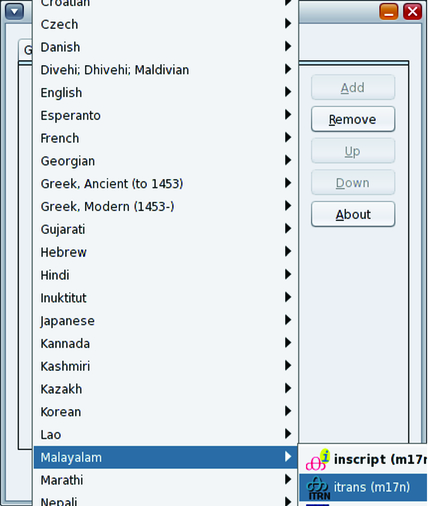 image:Image shows the IBus Select Input Method