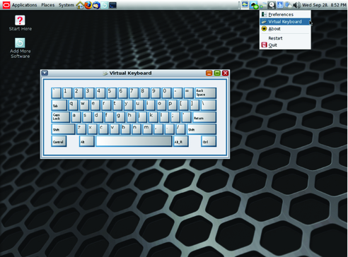 image:Image shows the virtual keyboard