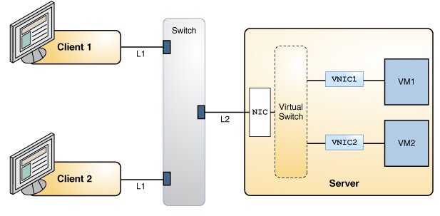 image:This figure shows two applications provisioned on a server.