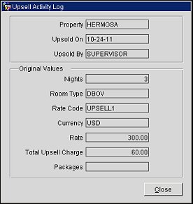 Upsell Activity Log