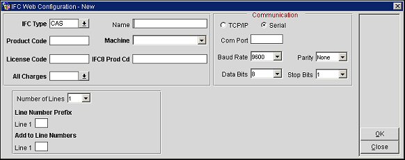 IFC Web Configuration New Screen CAS Interface Type