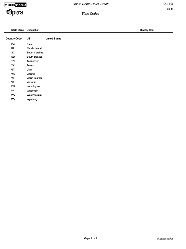 Configuration - State Codes (cf_statescodes with GENREPPAR.FMX)
