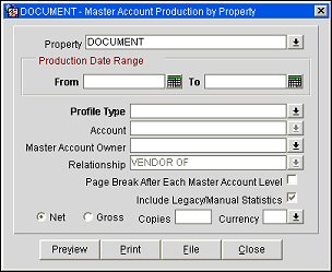 Master Account Production Report