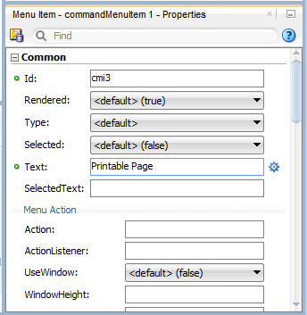 Prinable page menu item added to the My Options menu