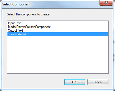 Select Component dialog