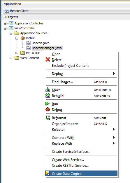 deploy - new deployment profile menu option