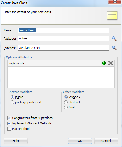 adfmf-feature,xml selected in the applications navigator