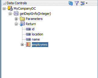 data controls palette