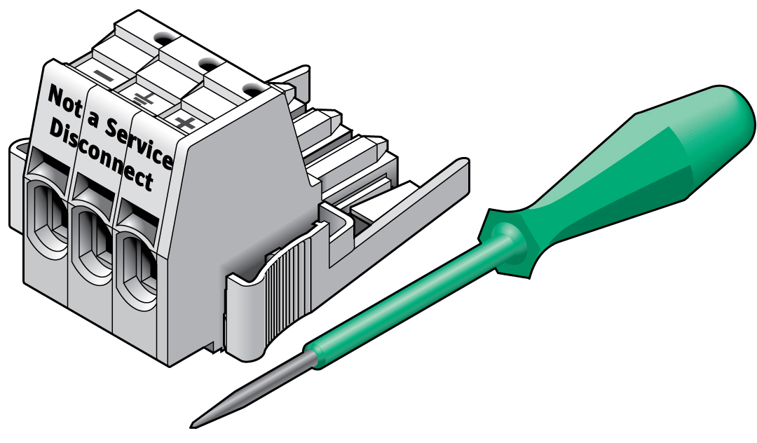 image:A figure showing the DC connection parts.